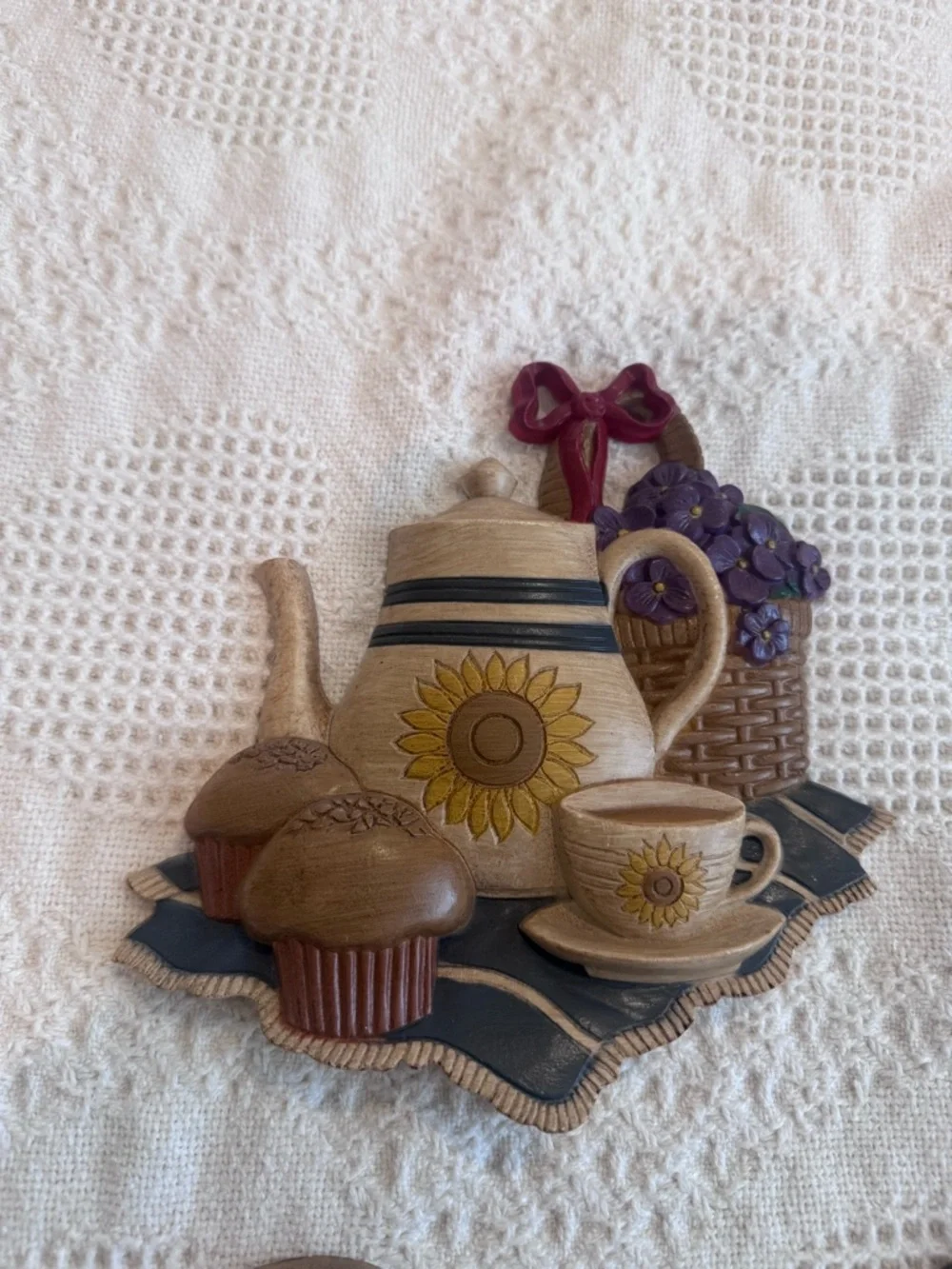 Vintage 80s/90s Homco Burwood Kitchen Wall Plaques Set of 5 Cottagecore Farm